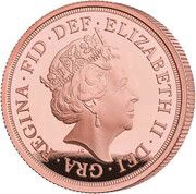 2 Sovereigns- Elizabeth II 5th portrait; Queen's 95th Birthday obverse image