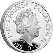 2 Pounds - Elizabeth II 5th portrait; 1oz Fine Silver obverse image