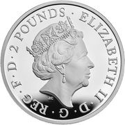 2 Pounds - Elizabeth II Year of the Tiger; Silver Proof obverse image