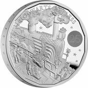 2 Pounds - Elizabeth II Hogwarts Express; Silver Proof, United Kingdom, 2022 reverse image