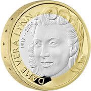 2 Pounds - Elizabeth II Dame Vera Lynn; Silver Piedfort, United Kingdom, 2022 reverse image