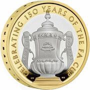 2 Pounds - Elizabeth II The FA Cup; Silver Piedfort, United Kingdom, 2022 reverse image
