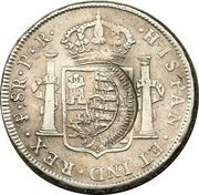 960 Réis - João Prince Regent Countermarked 8 Reales; Cuiaba, Brazil, 1820 reverse image