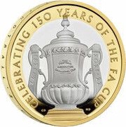 2 Pounds - Elizabeth II The FA Cup; Silver Proof, United Kingdom, 2022 reverse image