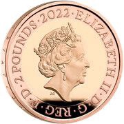 2 Pounds - Elizabeth II Alexander Graham Bell; Gold Proof obverse image