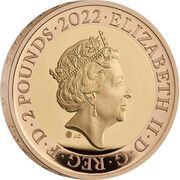 2 Pounds - Elizabeth II 25th Anniversary £2; Gold Proof obverse image