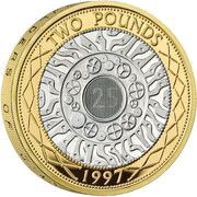 2 Pounds - Elizabeth II 25th Anniversary £2; Silver Proof, United Kingdom, 2022 reverse image