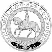 2 Pounds - Elizabeth II Platinum Jubilee; Silver Proof obverse image