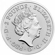 2 Pounds - Elizabeth II Little John; 1 oz Fine Silver obverse image