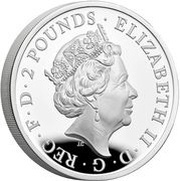 2 Pounds - Elizabeth II Posthumous; Year of the Rabbit; Silver Proof obverse image