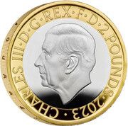 2 Pounds - Charles III Flying Scotsman Centenary; Silver Piedfort obverse image