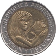 1 Peso Unicef obverse image