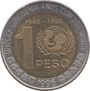 1 Peso Unicef, Argentina, 1996 reverse image
