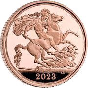 2 Sovereigns - Charles III Coronation, United Kingdom, 2023 reverse image