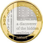 2 Pounds - Charles III Ada Lovelace; Silver Piedfort, United Kingdom, 2023 reverse image