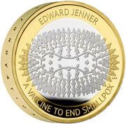 2 Pounds - Charles III Edward Jenner; Silver Piedfort, United Kingdom, 2023 reverse image