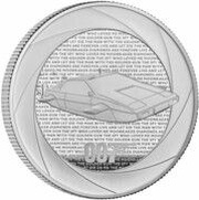 2 Pounds - Charles III James Bond - The Spy Who Loved Me; Silver Proof, United Kingdom, 2023 reverse image