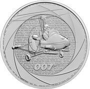 2 Pounds - Charles III James Bond - You Only Live Twice; 1 oz Fine Silver, United Kingdom, 2023 reverse image
