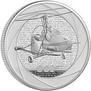 2 Pounds - Charles III James Bond - You Only Live Twice; Silver Proof, United Kingdom, 2023 reverse image