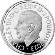 2 Pounds - Charles III King Arthur; Silver Proof obverse image