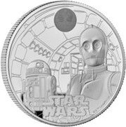 2 Pounds - Charles III R2D2 and C3PO; Silver Proof, United Kingdom, 2023 reverse image