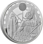 2 Pounds - Charles III Darth Vader and Emperor Palpatine; Silver Proof, United Kingdom, 2023 reverse image