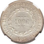 1000 Réis - Pedro II obverse image