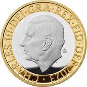 2 Pounds - Charles III National Flowers; Silver Proof obverse image