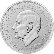 2 Pounds - Charles III 1 oz Fine Silver obverse image
