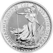 2 Pounds - Charles III 1 oz Fine Silver, United Kingdom, 2023-2024 reverse image