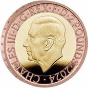 2 Pounds - Charles III Sir Winston Churchill; Gold Proof obverse image