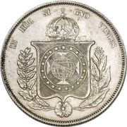 1000 Réis - Pedro II Trial Strike, Brazil, 1867 reverse image