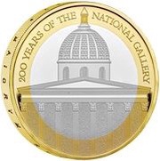2 Pounds - Charles III National Gallery; Silver Proof, United Kingdom, 2024 reverse image