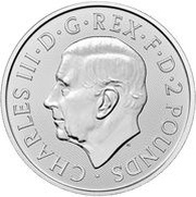 2 Pounds - Charles III Britannia & Liberty ; 1 oz Fine Silver obverse image