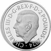 2 Pounds - Charles III George Michael; Silver Proof obverse image