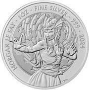 2 Pounds - Charles III Morgan Le Fay; 1 oz Fine Silver, United Kingdom, 2024 reverse image