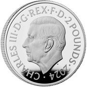 2 Pounds - Charles III 1 oz Fine Silver obverse image