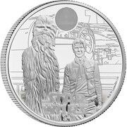 2 Pounds - Charles III Han Solo and Chewbacca; Silver Proof, United Kingdom, 2024 reverse image