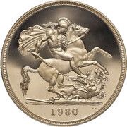 5 Sovereigns - Elizabeth II 2nd portrait, United Kingdom, 1980-1984 reverse image