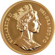 5 Sovereigns - Elizabeth II 3rd portrait; modified effigy obverse image