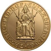 5 Sovereigns - Elizabeth II Gold Sovereign Anniversary; Brilliant Uncirculated obverse image