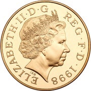 5 Pounds - Elizabeth II Prince Charles' 50th Birthday; Gold Proof obverse image