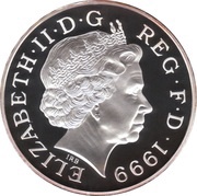 5 Pounds - Elizabeth II Millennium; Silver Proof obverse image
