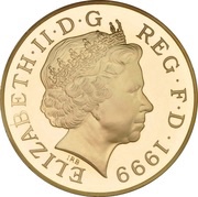 5 Pounds - Elizabeth II Millennium; Gold Proof obverse image