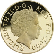 5 Pounds - Elizabeth II Queen Mother 100th Birthday; Gold Proof obverse image