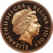 5 Sovereigns- Elizabeth II 4th portrait; Golden Jubilee obverse image