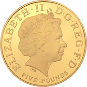 5 Pounds - Elizabeth II Queen Mother; Gold Proof obverse image
