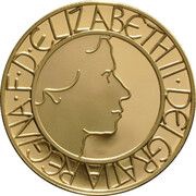 5 Pounds - Elizabeth II 50th Coronation Jubilee; Gold Proof obverse image