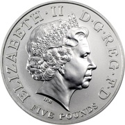 5 Pounds - Elizabeth II Entente Cordiale; Silver Proof obverse image