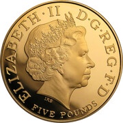 5 Pounds - Elizabeth II Entente Cordiale; Gold Proof obverse image